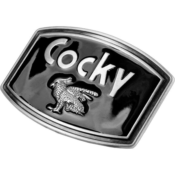 Men's Black/Grey  Cocky Bird Animal Designs Western Cowboy Style Belt Buckles - Picture 4 of 6